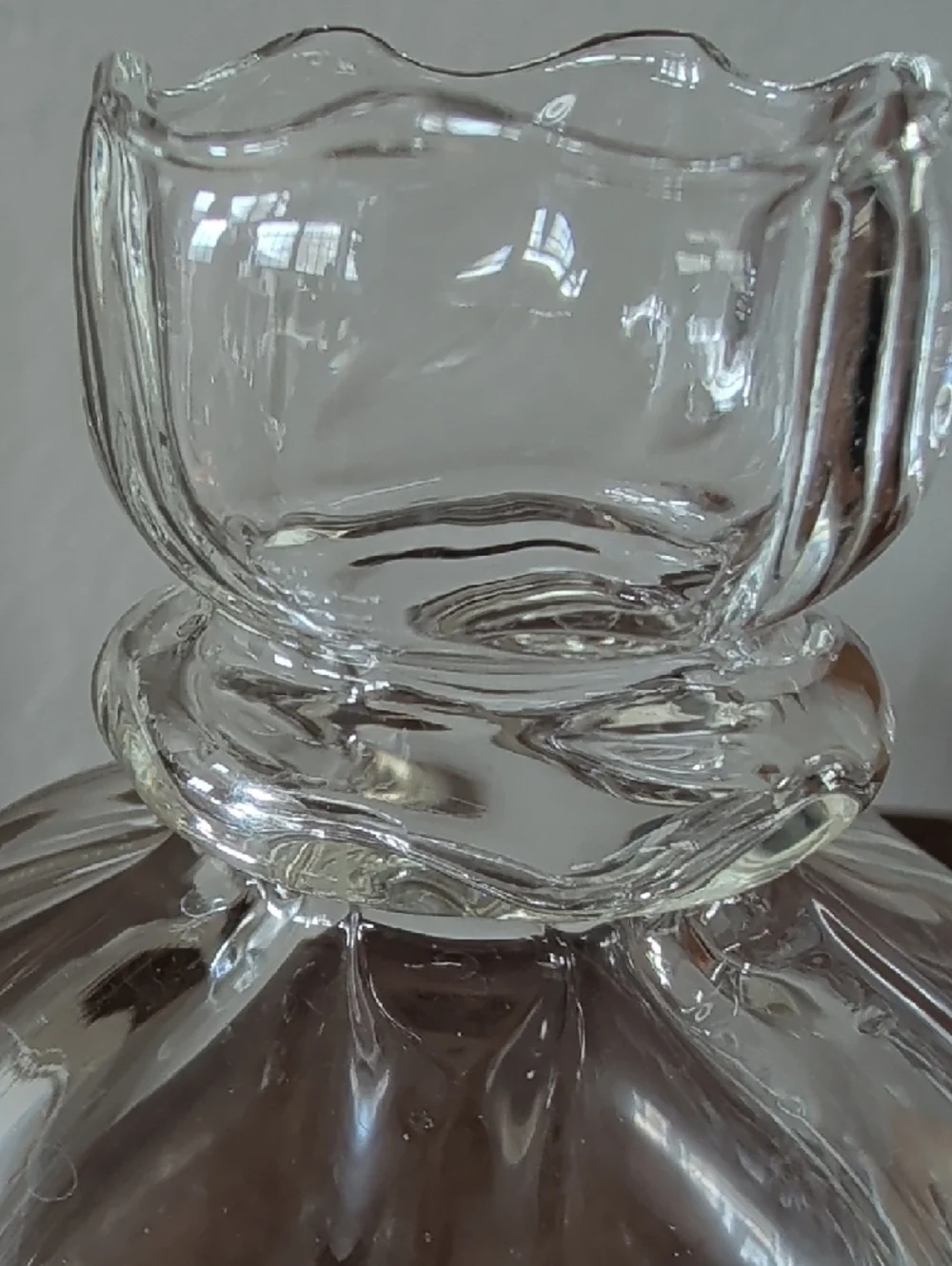 Clear Blown Glass Decorative Vase pomegranate Bud Vase Taper Candle Holder